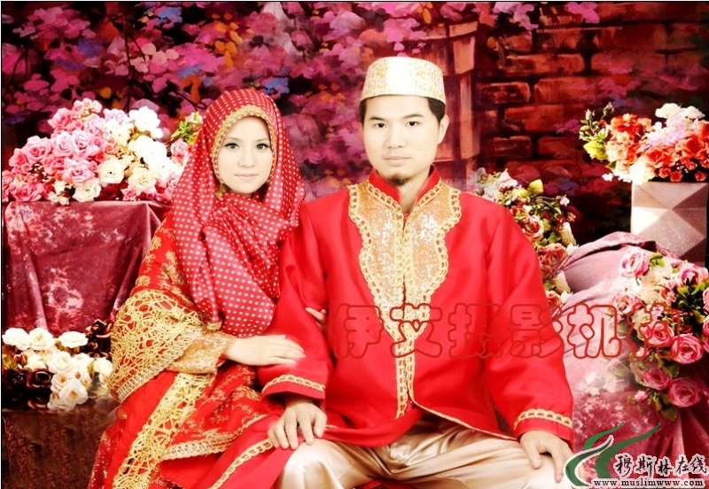 靓丽的穆斯林婚纱摄影