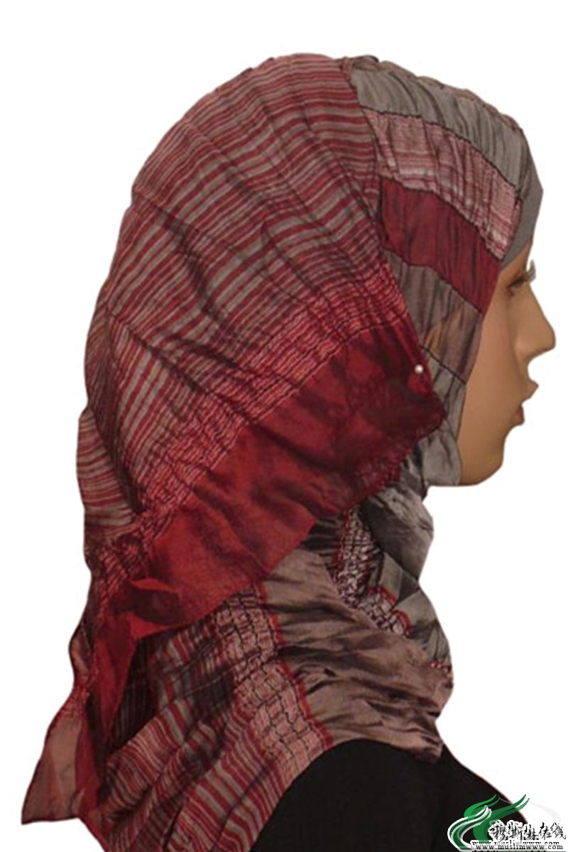阿拉伯妇女的美丽披肩盖头