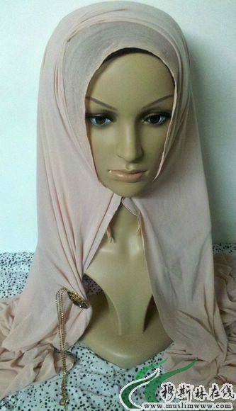 穆斯林女孩纱巾戴法