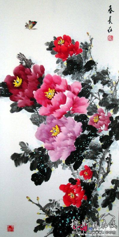 回族女画家乔美娟作品：《春长在》