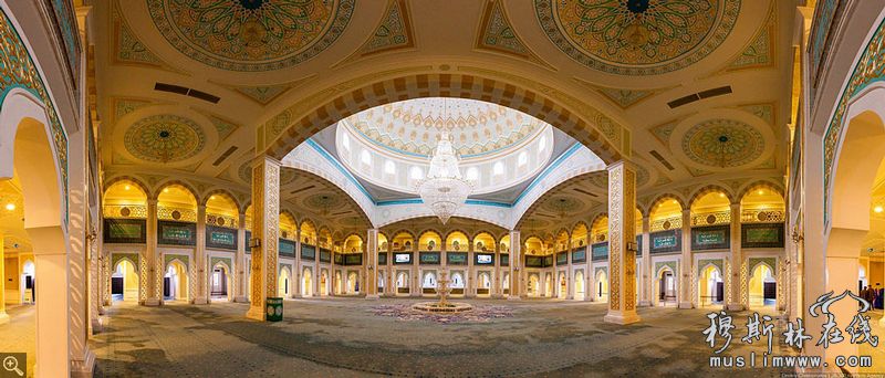 中亚最大的清真寺“哈兹拉特苏丹”清真寺美景
