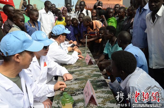 中国赴南苏丹维和部队与当地街区启动共建