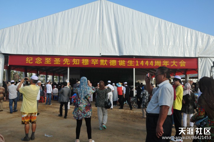中国最南端的回族—三亚穆斯林举行圣纪纪念活动。海口谷雨 摄  