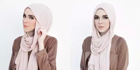 头巾戴法图片教程 - 头巾 - 穆斯林在线(muslimwww)
