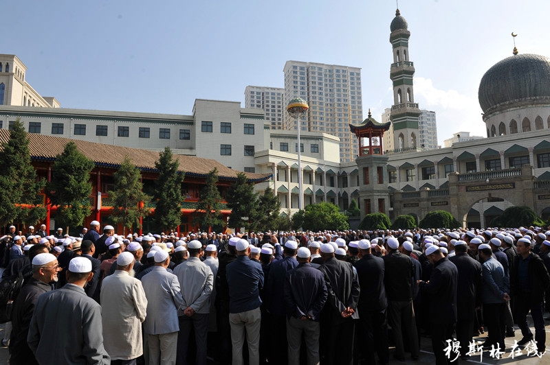 青海化隆县各界穆斯林代表到西宁东关清真大寺祝贺马跃祥阿訇任职
