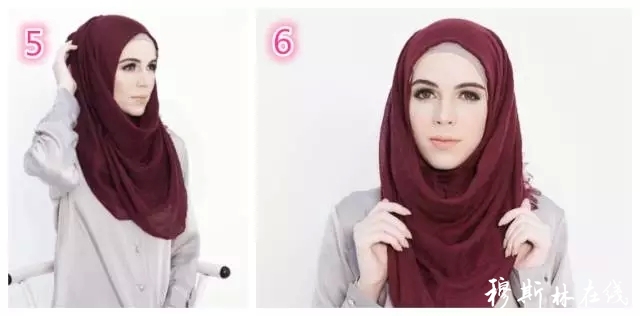 头巾戴法图片教程
